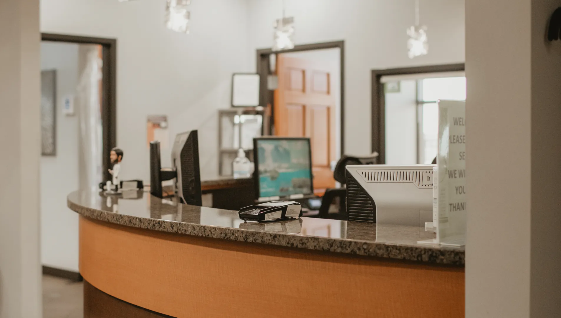 Front desk of office, Damascus Dental of Mount Airy