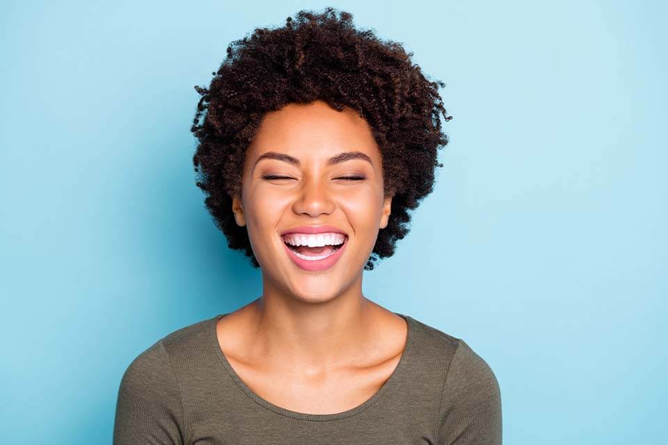 Woman smiling